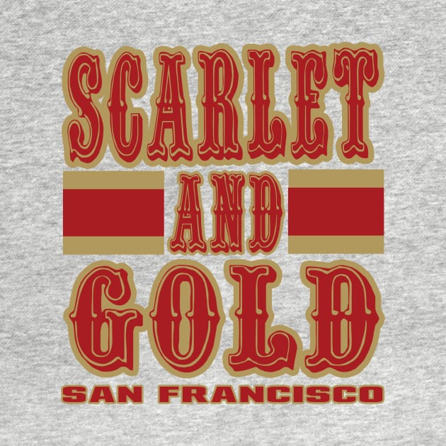 SF LYFE Scarlet and Gold San Francisco True Football Colors! by OffesniveLine